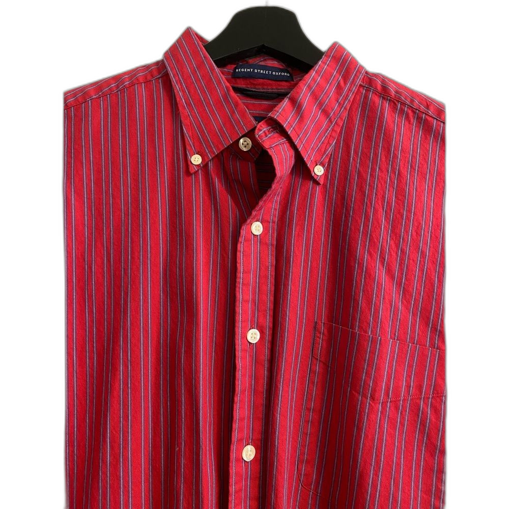 Austin Reed L Men's Button Down Long Sleeve Colorful Stripe Casual Vibrant UB-14 - Picture 2 of 9